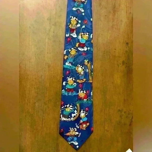 Men’s Balancine Hot Cakes Vintage 1978 Garfield Golf Neck Tie - Picture 1 of 6